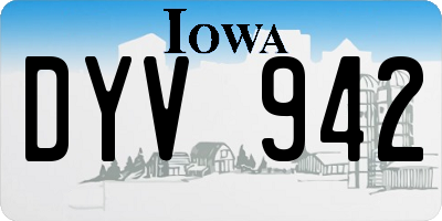 IA license plate DYV942