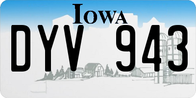 IA license plate DYV943