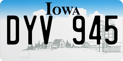 IA license plate DYV945
