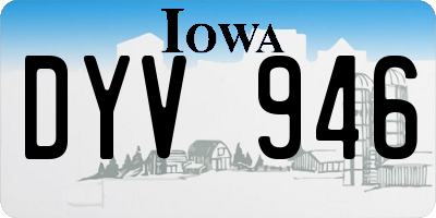 IA license plate DYV946