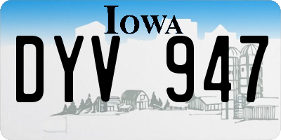 IA license plate DYV947