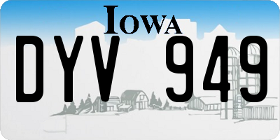 IA license plate DYV949