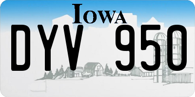 IA license plate DYV950