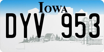 IA license plate DYV953