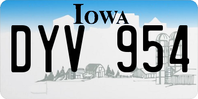 IA license plate DYV954
