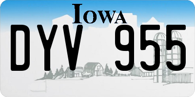 IA license plate DYV955