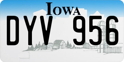 IA license plate DYV956