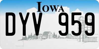 IA license plate DYV959