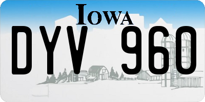 IA license plate DYV960