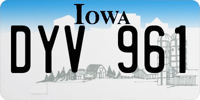 IA license plate DYV961