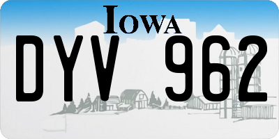 IA license plate DYV962