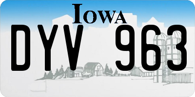 IA license plate DYV963