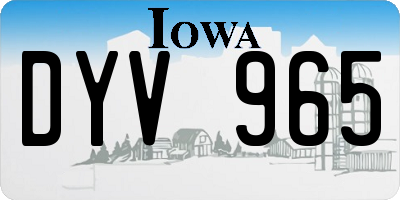 IA license plate DYV965