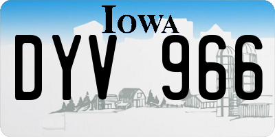 IA license plate DYV966