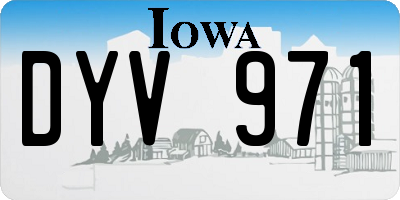 IA license plate DYV971