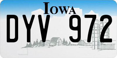 IA license plate DYV972
