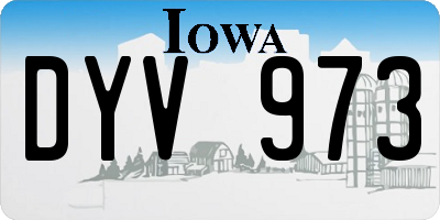 IA license plate DYV973