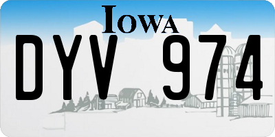 IA license plate DYV974