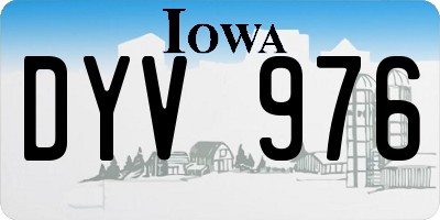 IA license plate DYV976