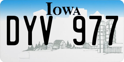 IA license plate DYV977