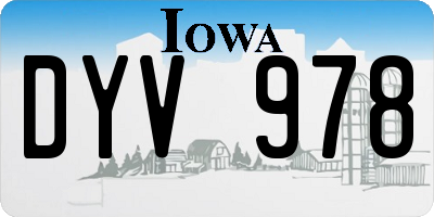 IA license plate DYV978