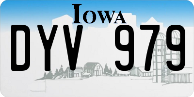 IA license plate DYV979