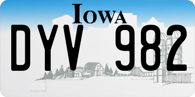 IA license plate DYV982