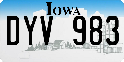 IA license plate DYV983