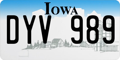 IA license plate DYV989