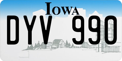IA license plate DYV990