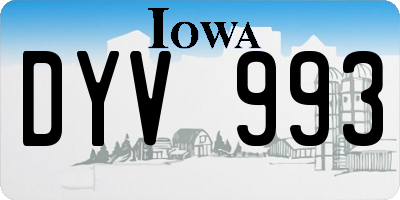 IA license plate DYV993