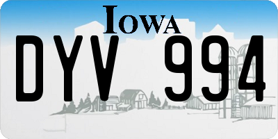 IA license plate DYV994