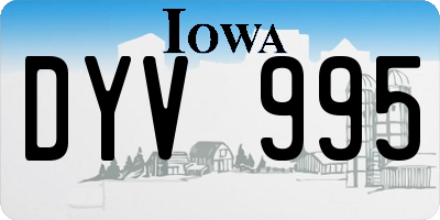 IA license plate DYV995