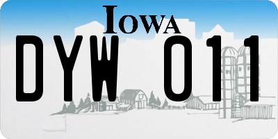 IA license plate DYW011