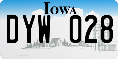 IA license plate DYW028