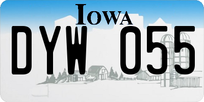 IA license plate DYW055