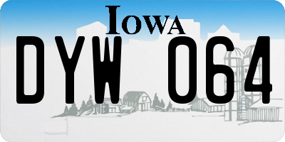 IA license plate DYW064