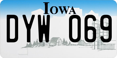 IA license plate DYW069