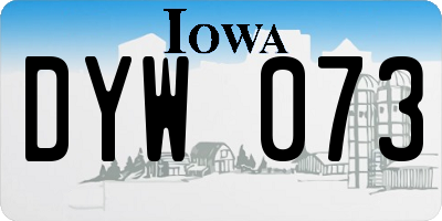 IA license plate DYW073