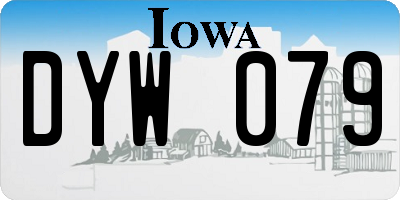 IA license plate DYW079