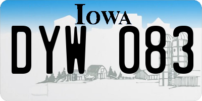 IA license plate DYW083