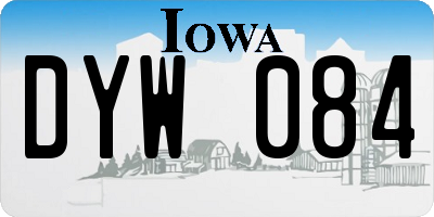 IA license plate DYW084