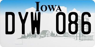 IA license plate DYW086