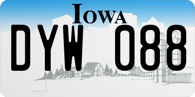 IA license plate DYW088