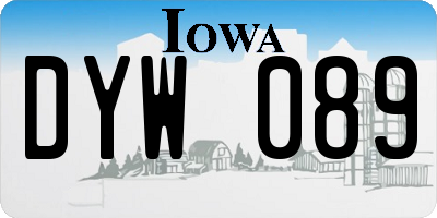 IA license plate DYW089
