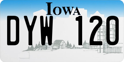 IA license plate DYW120