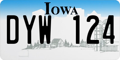 IA license plate DYW124