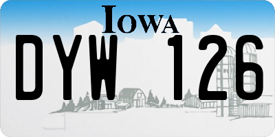IA license plate DYW126