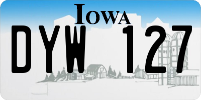 IA license plate DYW127