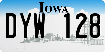 IA license plate DYW128